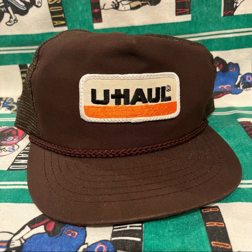 Vintage U-Haul Brown Trucker Hat with Orange Logo